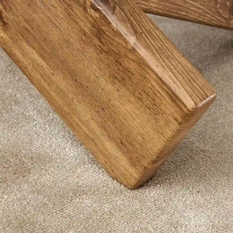Gray Round Tempered Glass Coffee Table Geometric Cross Wood Base Modern