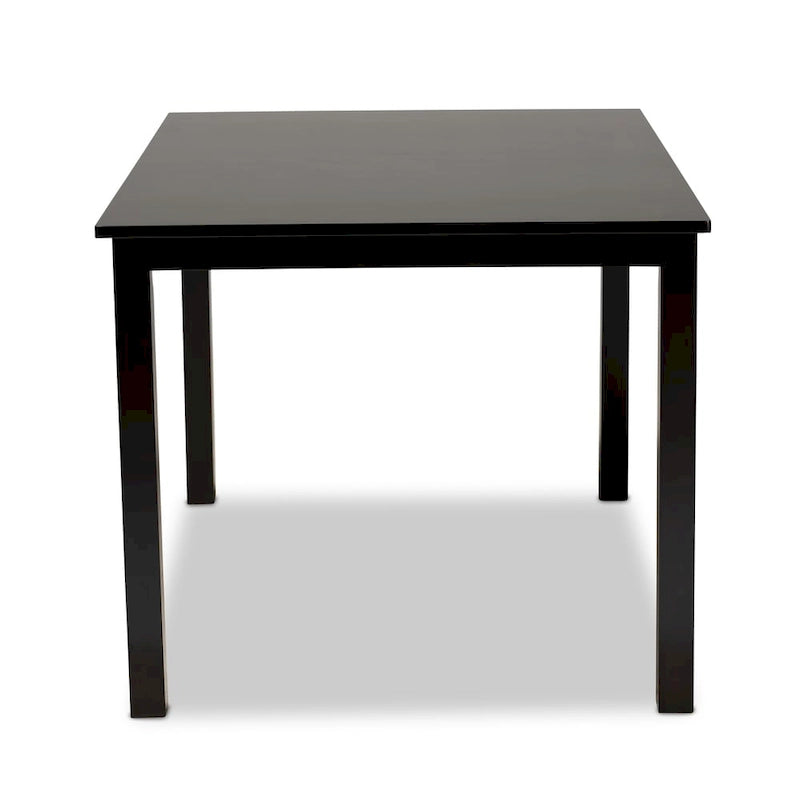 Espresso Rubberwood Rectangular Dining Table Seats 6 Square Legs