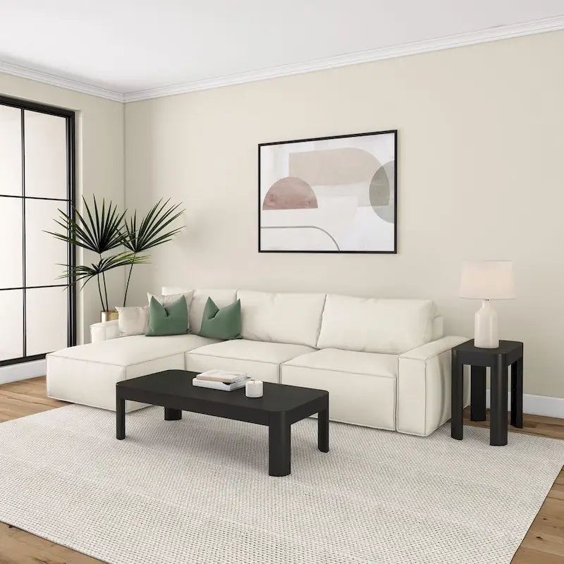 Plank and Beam Contour Rectangular Side Table - 25