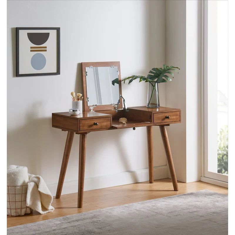 Mid-Century Modern 44 2-Drawer Vanity / Desk