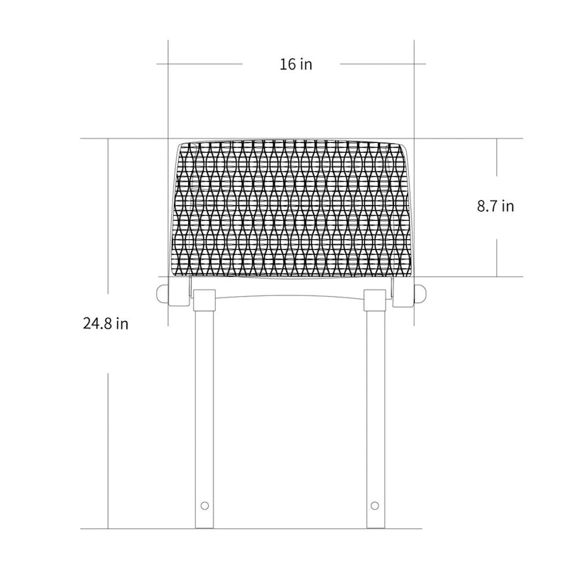 Grey Ergonomic High Back Mesh Office Chair Wire Control Aluminum Base