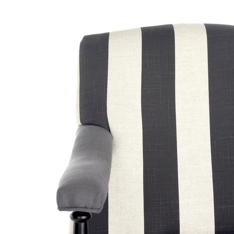 Steel Blue Viscose Accent Armchair Curved Back Nailhead Trim Caster Legs