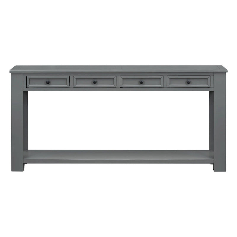 Console Table/Sofa Table with Storage Drawers and Bottom Shelf for Entryway Hallway