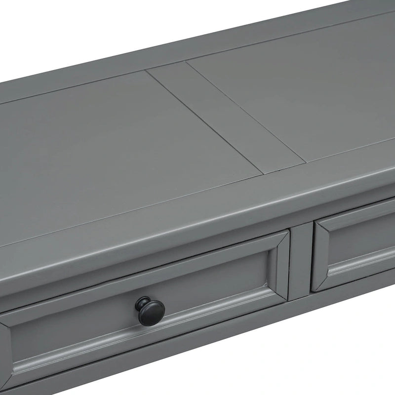 Console Table/Sofa Table with Storage Drawers and Bottom Shelf for Entryway Hallway