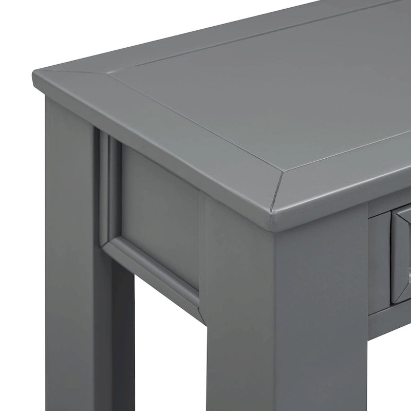 Console Table/Sofa Table with Storage Drawers and Bottom Shelf for Entryway Hallway