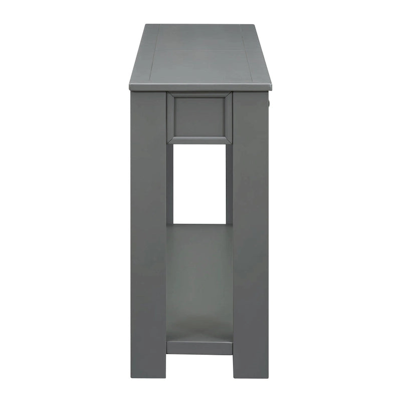 Console Table/Sofa Table with Storage Drawers and Bottom Shelf for Entryway Hallway