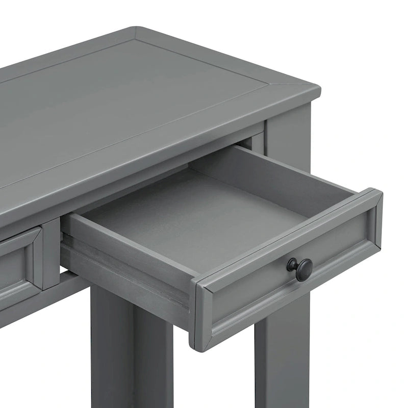 Console Table/Sofa Table with Storage Drawers and Bottom Shelf for Entryway Hallway