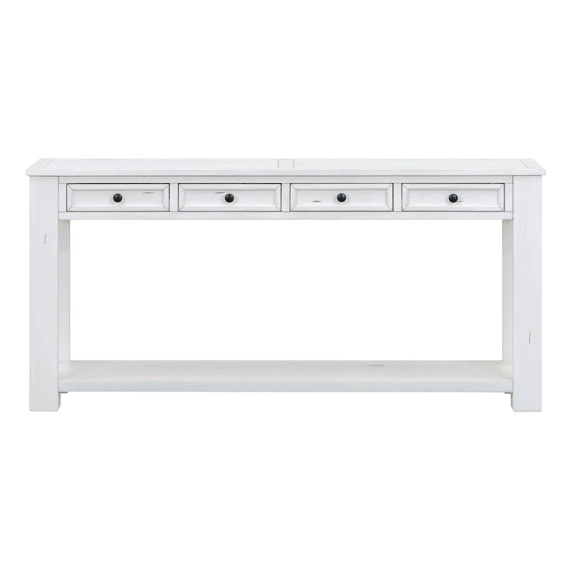 Console Table/Sofa Table with Storage Drawers and Bottom Shelf for Entryway Hallway