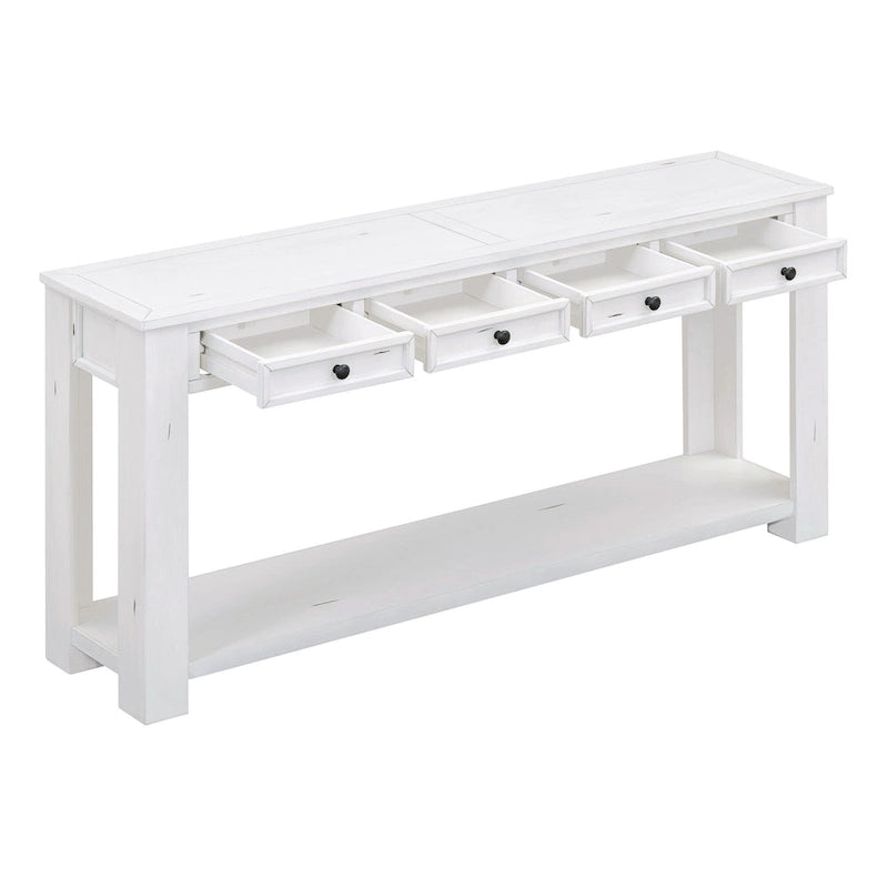 Console Table/Sofa Table with Storage Drawers and Bottom Shelf for Entryway Hallway