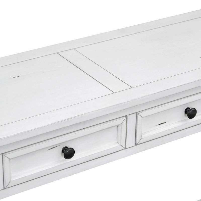 Console Table/Sofa Table with Storage Drawers and Bottom Shelf for Entryway Hallway