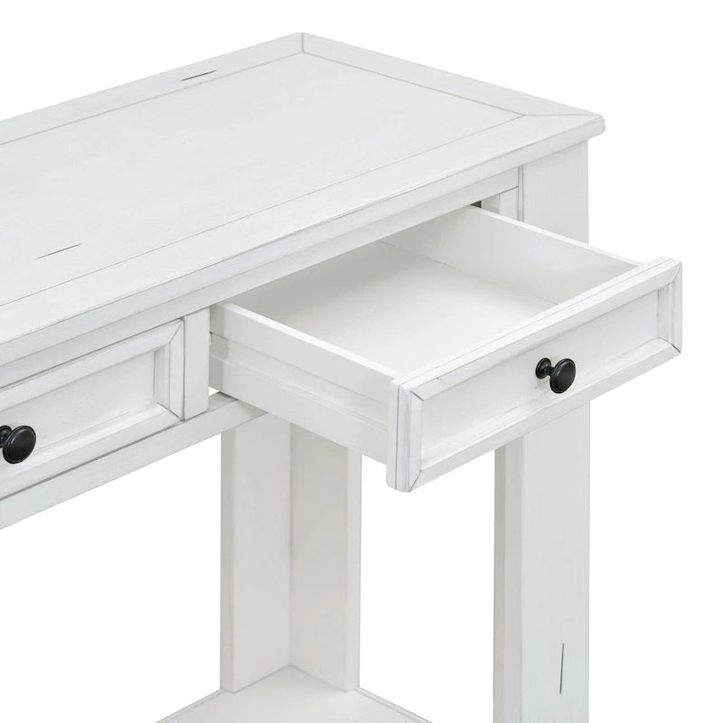 Console Table/Sofa Table with Storage Drawers and Bottom Shelf for Entryway Hallway