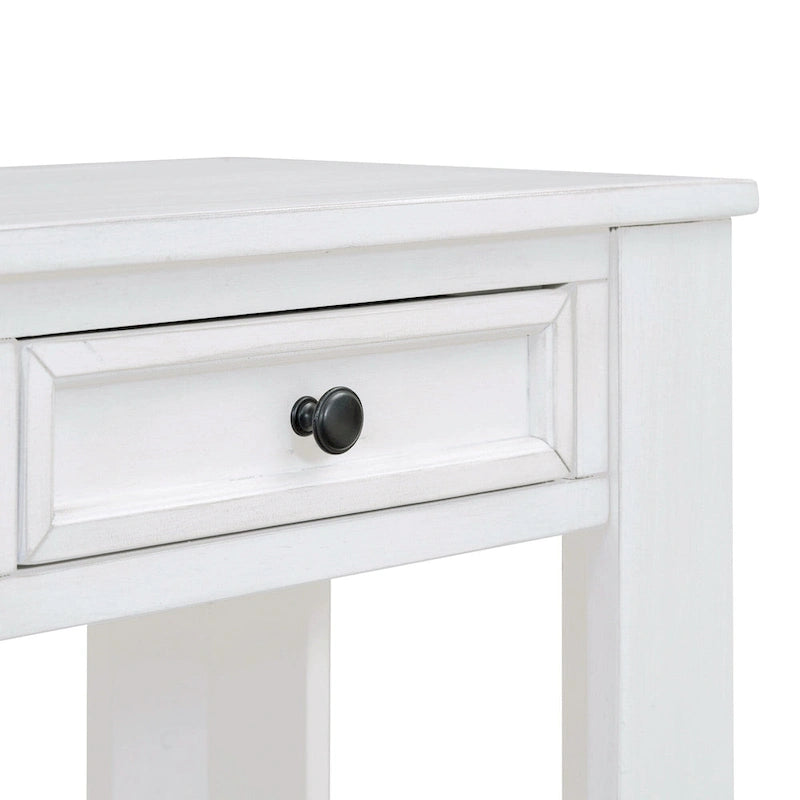 Console Table/Sofa Table with Storage Drawers and Bottom Shelf for Entryway Hallway